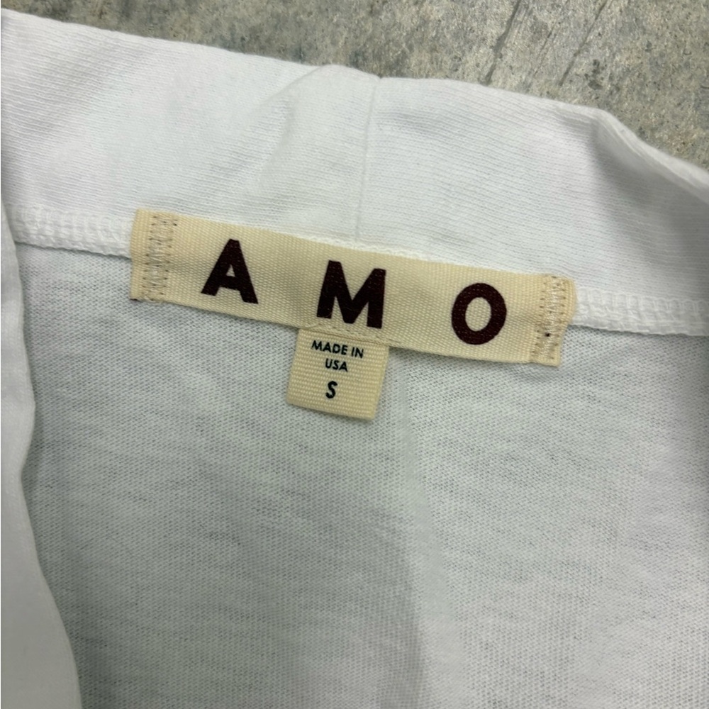 AMO Women's White Lace-Up Top - Picture 3 of 3